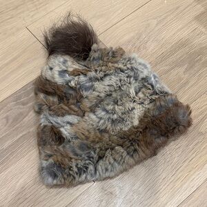 Faux Fur Multicolor Beanie